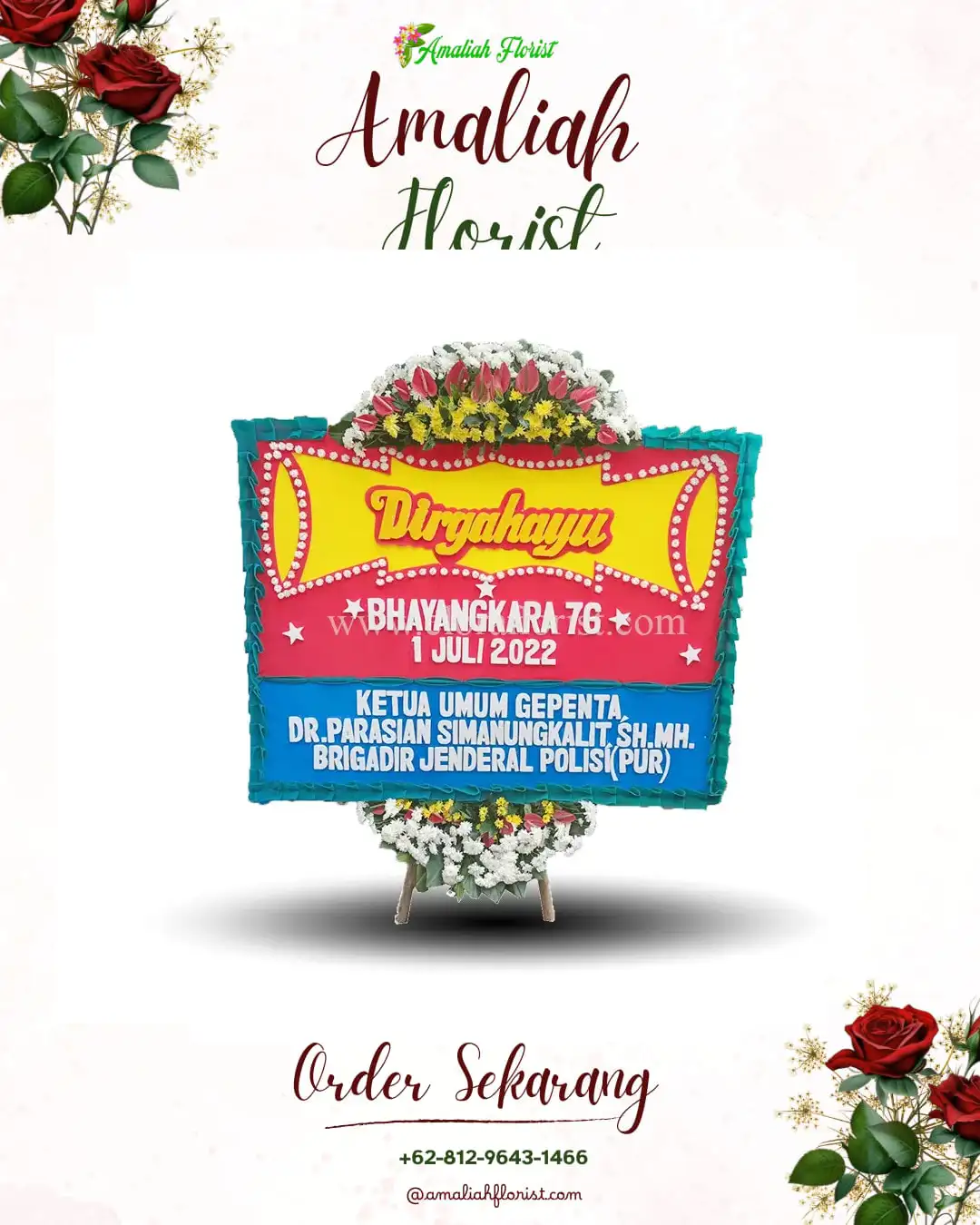 Papan Bunga HUT Ulang Tahun Jongkong